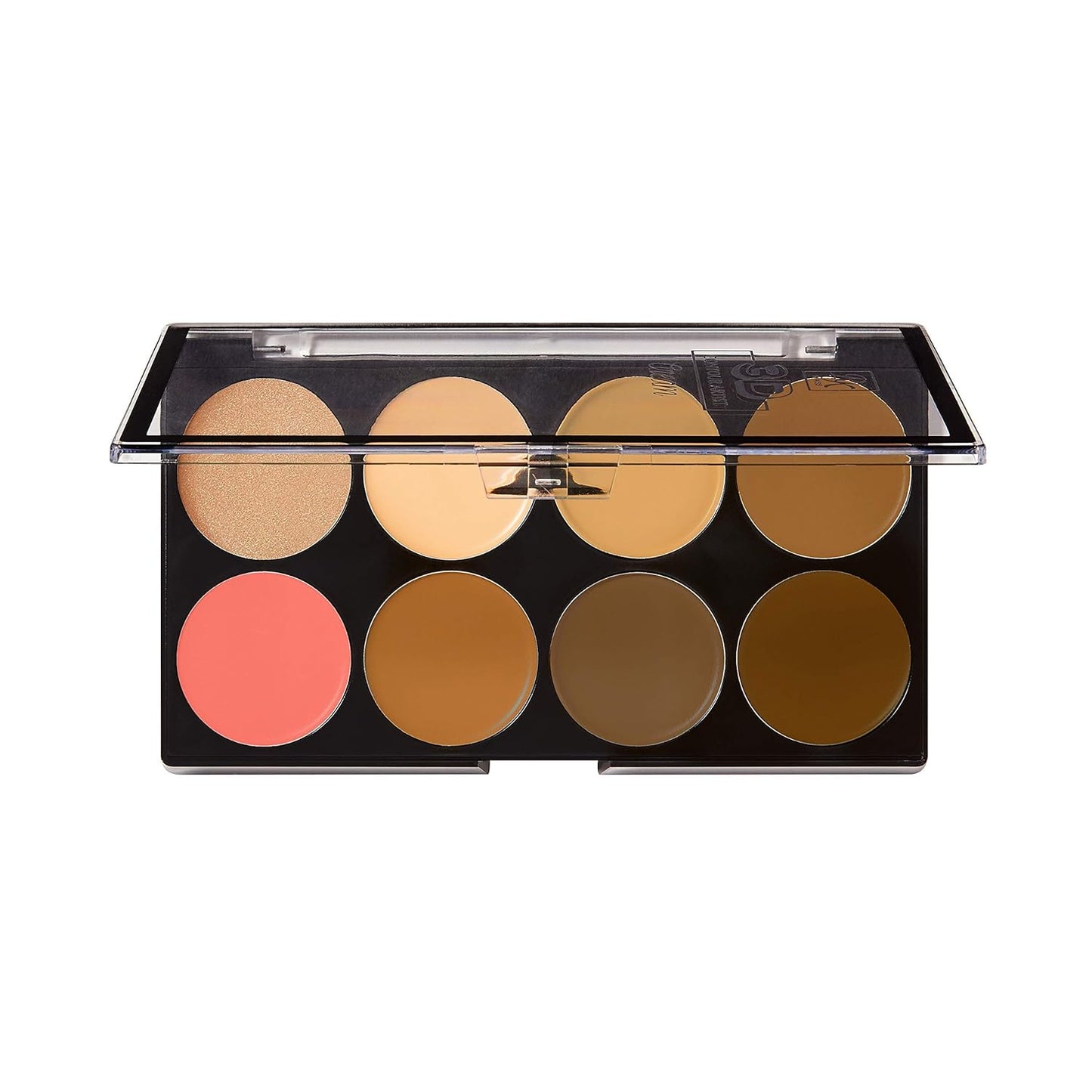 Ruby Kisses Flawless Finish with 3D Contour Cream Makeup Palette – Lightweight, Multi-Palette, Contouring Foundation, Creamy, Sculpt &Highlighting, Define Cheekbones (Light Medium)