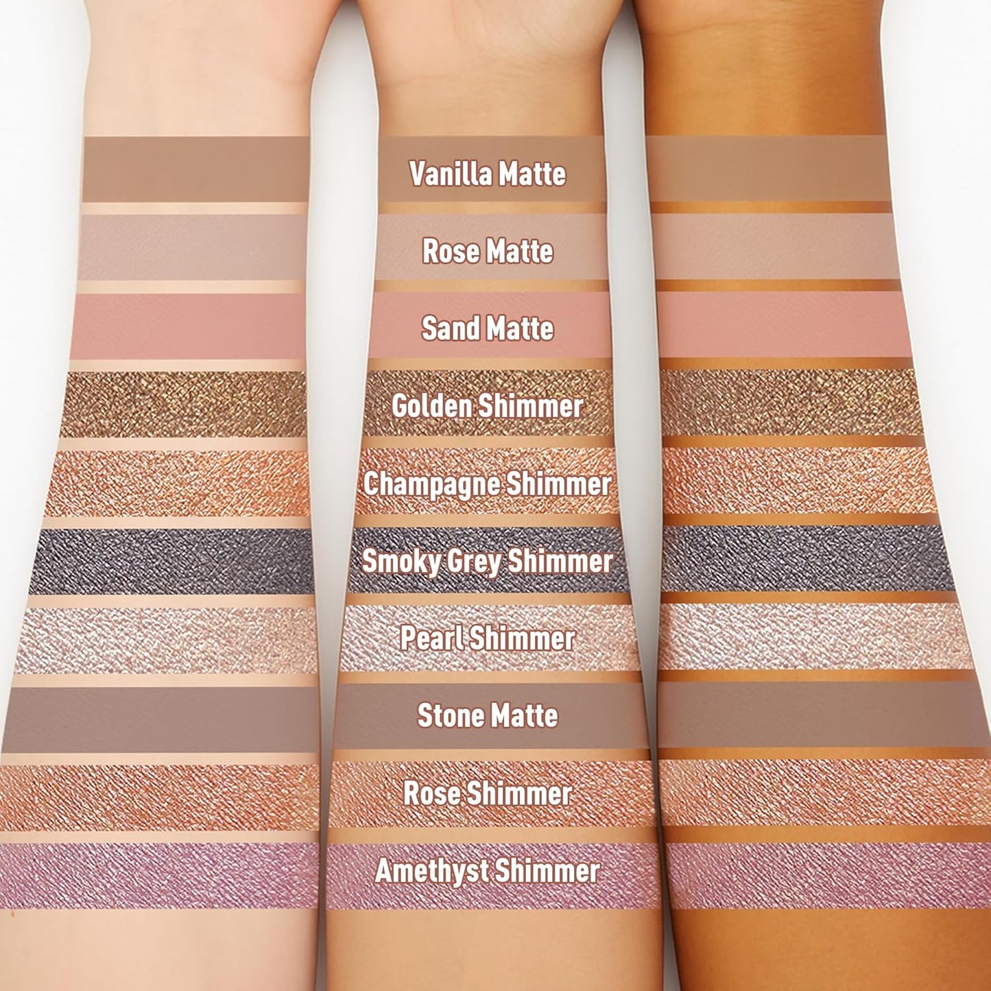 FV Waterproof Eyeshadow Stick Duo,Long-Lasting Cream Eye Shadow Makeup Sets, High Pigmented Eyeshadow Pencil with Matte & Shimmer Finish, Natural Look (Vanilla & Champagne)