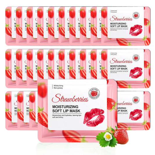 30PCS Moisturizing Lip Masks Set, Overnight Bulk Lip Patches, Long-lasting Hydrating Sleeping Lip Plumping Masks for Women 02