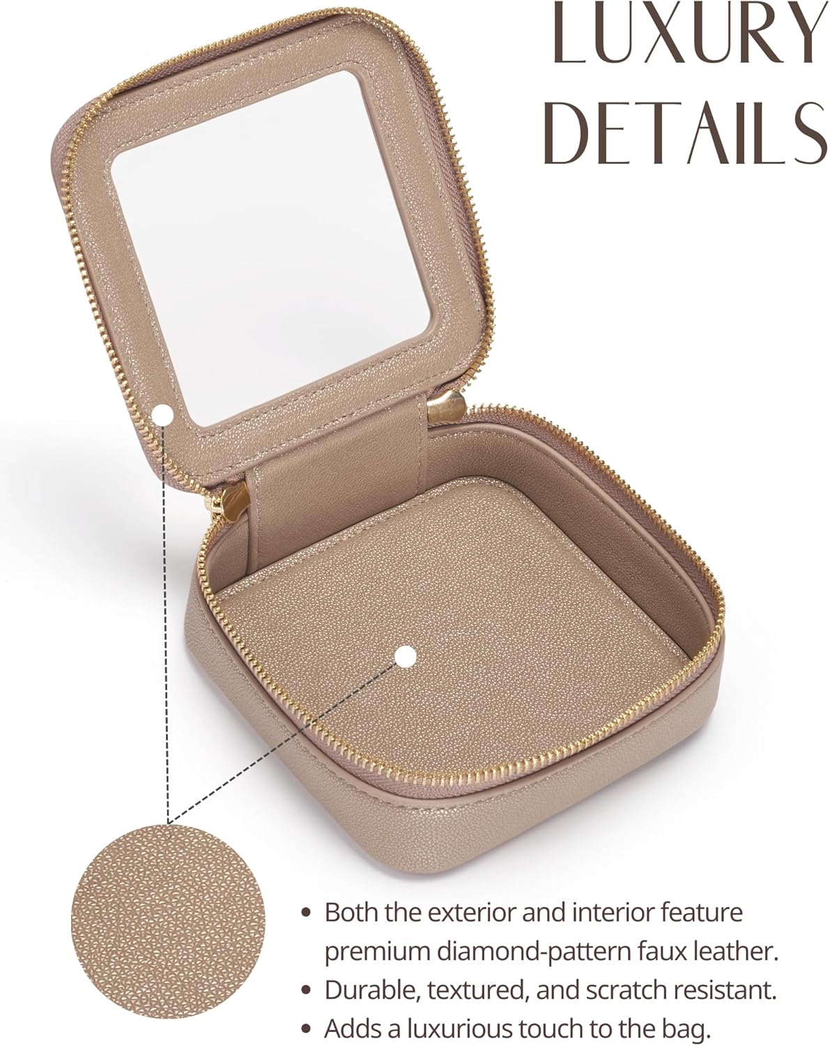 Popvibe Clear Makeup Bag Travel Cosmetic Case Transparent Toiletry Bag with Zipper, Portable Make Up Organizer Traveling Compact Car Bag for Essentials