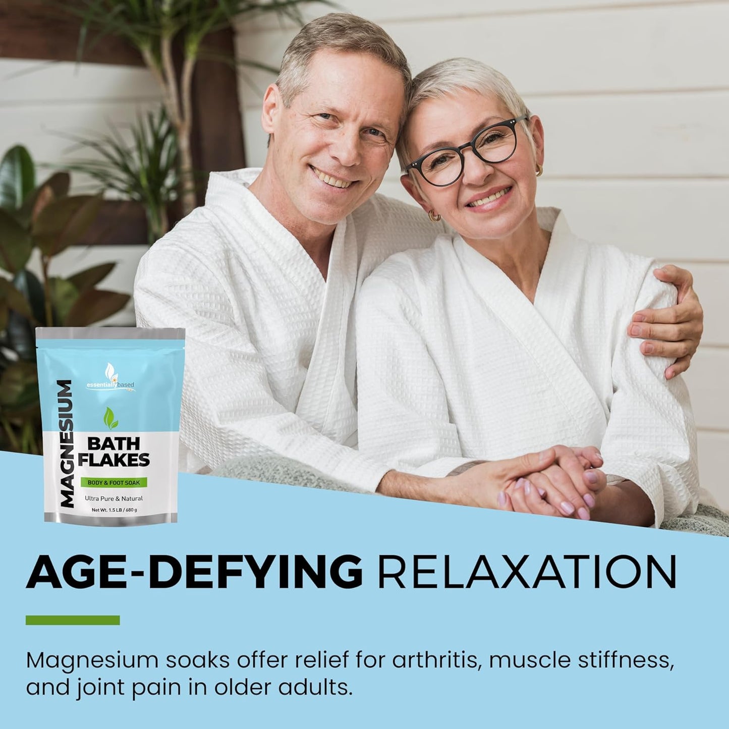 Magnesium Flakes - 1.5 LB Ultra Pure Magnesium Chloride Flakes in Resealable Pack - Use for Bath Soak or Foot Soak - A Better Alternative to Epsom Salt