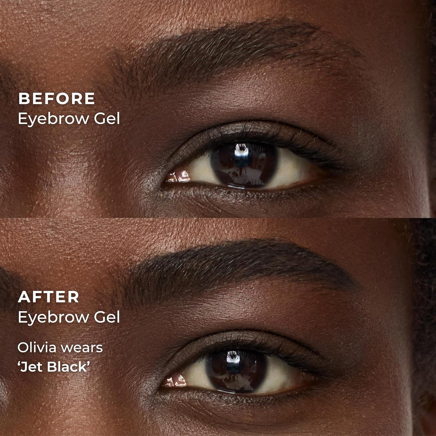 WUNDERBROW Eyebrow Gel, Waterproof, Smudgeproof, Lasts for Days, Shade: Jet Black, Vegan and Cruelty-Free