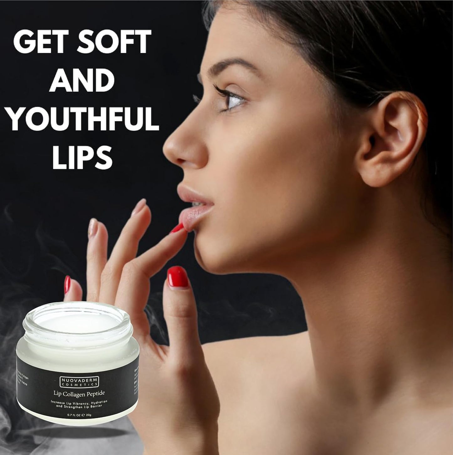SLT Hydrating Lip Mask - Vegan Lip Collagen Sleeping Mask Soft and Supple Lips - Moisturizing Lip Balm with Peptide Complex for Lip Wrinkles Repair, Overnight Lip Treatment for Cracked Lips
