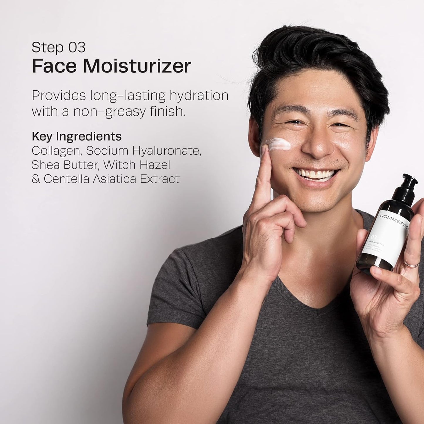 HommeFace Daily Trio Skin Care Set for Men, 3-Step Routine