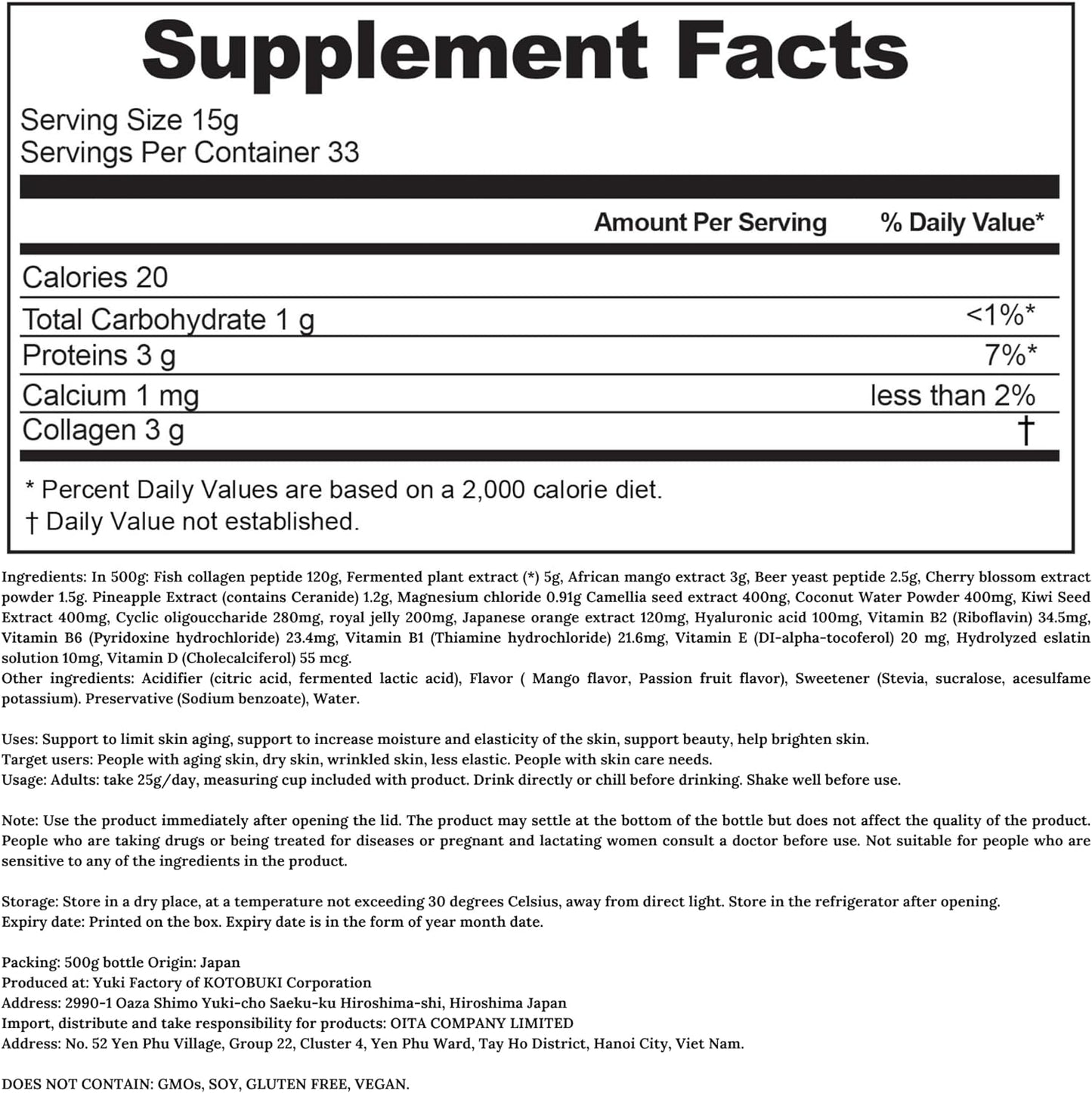 82X Collagen Premium - Marine Collagen Drink - Collagen Peptides Liquid Drink for Skin Hair Nails from Japan with 82 Fermented Plants, Vitamins, Minerals & Supplements