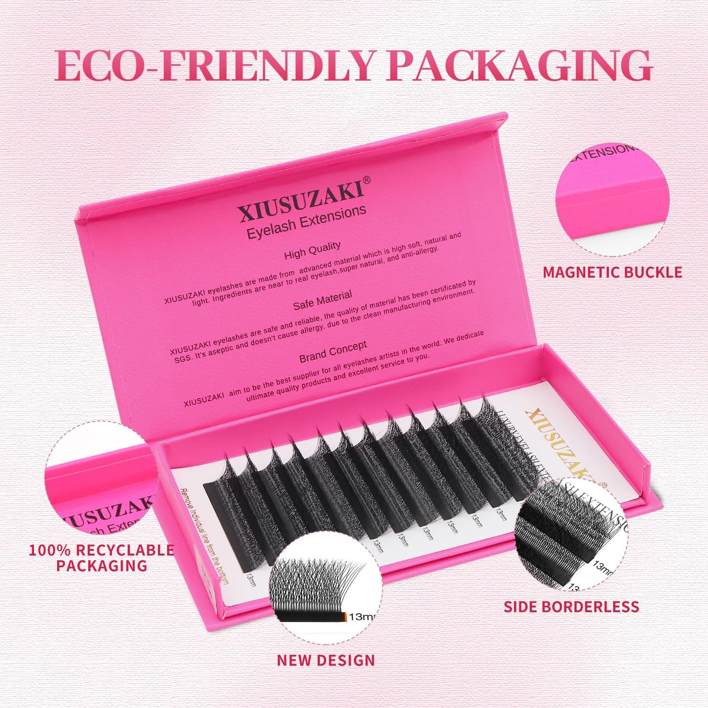 W Lash Extensions Supplies 5D Eyelash Extensions W Shape 0.07mm Thickness C Curl 11mm Premade Fans Easy Fan Lashes Volume Matte Black 12 Rows Crisscross Eye Lashes(W-5D-0.07-C,11mm)