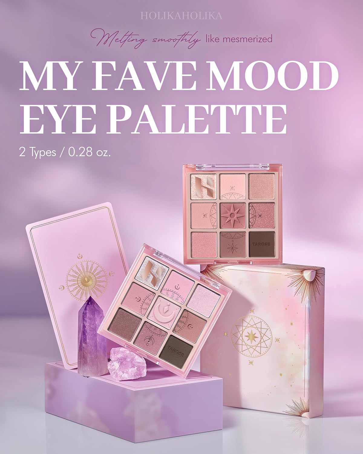HOLIKA HOLIKA My Fave Mood 10 Pick the Rose - 9 Colors Eye Palette - Warm Tone Rose, Brown & Marsala - Matte Shimmer Eyeshadow Kit - Multipurpose for Blusher - Flawless Finish, Soft