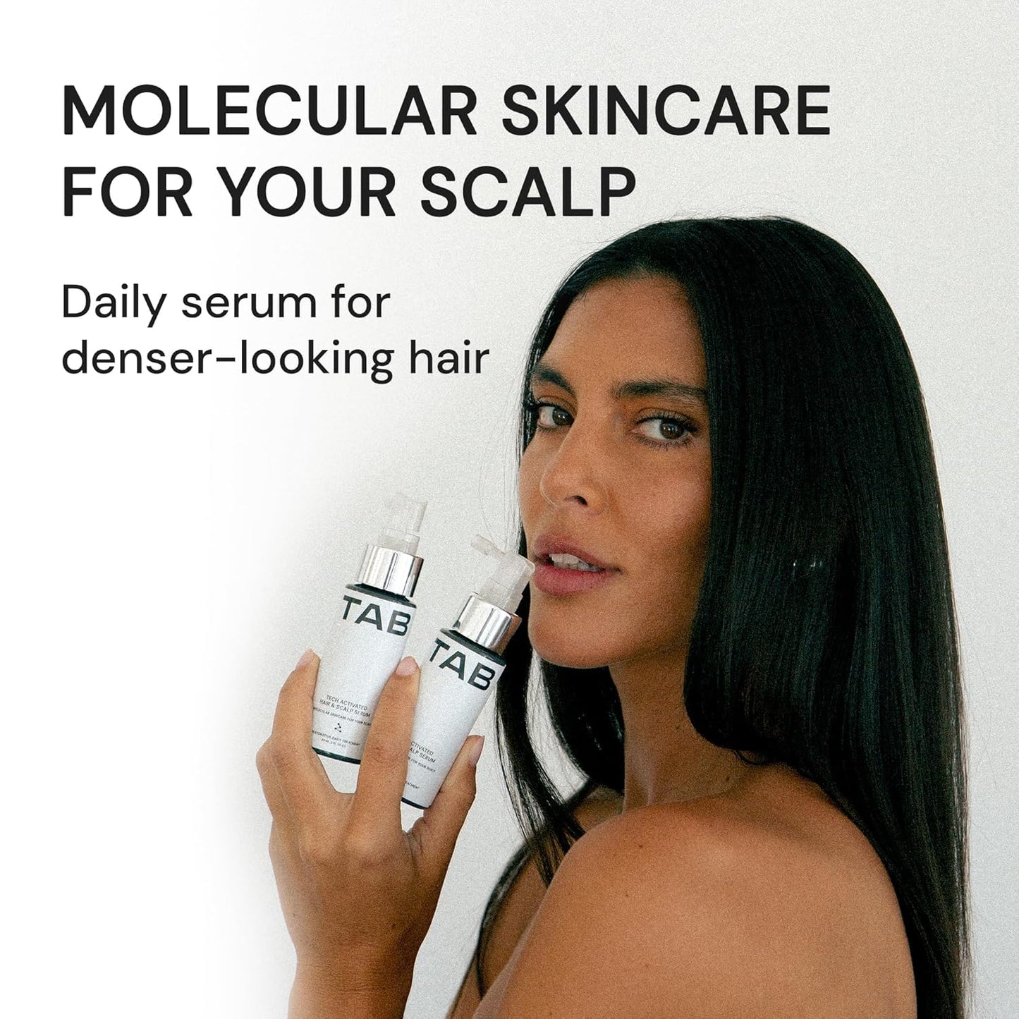 TAB Tech Activated Hair and Scalp Serum, Hair Loss Support Formula without Minoxidil for Men & Women, Oil-Free, Lightweight, Daily Leave-In, Non-Greasy, Fragrance-Free, Fast Absorbing - 2.7 fl oz