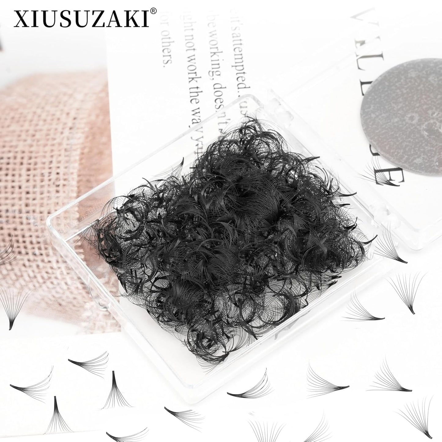 Premade Fans Eyelash Extensions 600 Fans 7D Premade Lash Fans Volume Lash Extensions 0.07 Thickness Eyelash Extension C Curl Mix 8-15mm Fluffy Soft Handmade Loose Fan(600Fans-7D-0.07-C,8-15mm)