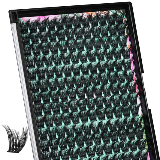 Lash Clusters Wet Look 168Pcs Eyelash Cluster Ultra-Thin Lash Band Eyelashes Extensions Spiky Anime Wide Span Lashes(Mallow,C-14mm)